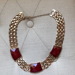 Red & Gold Necklace. Adjustable size
